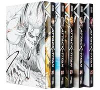 Attack on Titan, Bände 21-25 im Sammelschuber mit Extra: Atemberaubende Fantasy-Action im Kampf gegen grauenhafte Titanen