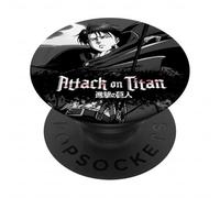 Attack on Titan Black and White Levi Splatter Logo Anime PopSockets PopGrip Adesivo