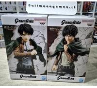 ATTACK ON TITAN BUNDLE DUE STATUE LEVI ACKERMANN & EREN YEAGER BANDAI GRANDISTA