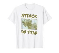 Attack on Titan Female Titan Comic Panel Manga Style Logo Maglietta