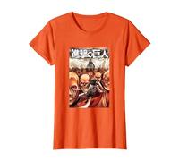 Attack on Titan Manga Mikasa Volume 31 Cover Maglietta, Donna, Arancio, XXL