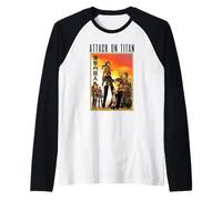 Attack on Titan Volume 4 Sunset Cover Kanji Anime Manga Maglia con Maniche Raglan