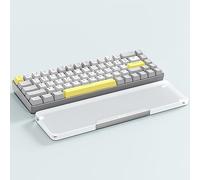 Attack Shark 68 Tasti Poggiapolsi in Acrilico, Poggiapolsi in Lega di Alluminio Trasparente, Poggiapolsi per Tastiera Meccanica da Gioco al 60%, Base Antiscivolo Supporto per Polso Ergonomico- Argento