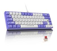 ATTACK SHARK AK680 Tastiera meccanica da gioco cablata al 60%, sostituibile a caldo, retroilluminazione RGB arcobaleno, stampa UV e controllo del suono EVA, completamente anti-ghosting, programmabile,