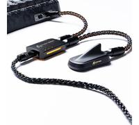 ATTACK SHARK C07 PRO - Cavo intrecciato da USB-A a doppio tipo C in rame cristallo singolo con luce RGB regolabile, mini hub da 1 a 2, connettore in alluminio anodizzato CNC per tastiera 8KHz X68 R68