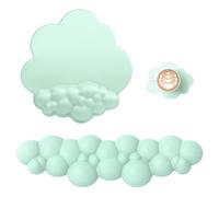 Attack Shark Cloud Poggiapolsi e Tappetino per Mouse con Sottobicchiere,Supporto Ergonomico per il Polso Della Tastiera,Sollievo dal Dolore,Base Antiscivolo, Comodo per Giocare/Digitare -Verde Chiaro