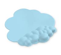 ATTACK SHARK Cloud Tappetino per Mouse con Poggiapolsi,Tappetino per Mouse Ergonomico,Base Antiscivolo,Tappetino da Gioco con Superficie Liscia per Digitare/Accessori da Scrivania da Gioco-Blu