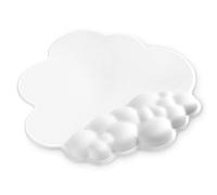 ATTACK SHARK Cloud Tappetino per Mouse con Poggiapolsi,Tappetino per Mouse Ergonomico,Base Antiscivolo,Tappetino da Gioco con Superficie Liscia per Digitare/Accessori da Scrivania da Gioco-Bianco