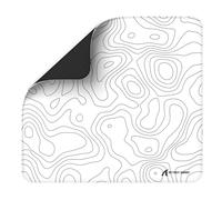 ATTACK SHARK CM02 Tappetino Per Mouse Da Gioco Esports Grande, Superficie Texture Simile Alla Sabbia Fine, Rivestimento Resistente All'Acqua, Base In Gomma Antiscivolo, 450x400x4MM - Contorno Bianco