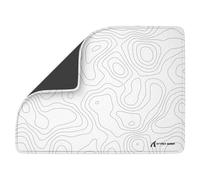 ATTACK SHARK CM02SE Tappetino Per Mouse Da Gioco Esports Grande, Superficie Texture Simile Alla Sabbia Fine, Rivestimento Resistente All'Acqua, Base Antiscivolo, 405x305x4MM - Contorno Bianco