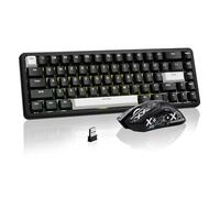 ATTACK SHARK Combo Tastiera & Mouse Gaming, X65 HE Tastiera Magnetica Cablate e R1 Mouse Wireless 59g Superleggero (8000Hz, RT 0,01mm, RGB, Batteria 65h) - Nero
