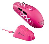 ATTACK SHARK G3PRO Gaming Mouse with Magnetic Charging Dock, PixArt PAW3311 Gaming Sensor, BT/2.4G Wireless/Wired Gaming Mouse with Grip Tape, 25000 DPI, Gamer Mice for Win11/Xbox/PS/Mac (Berry Red)