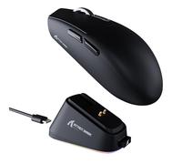 ATTACK SHARK G3PRO Mouse da gioco wireless con dock di ricarica magnetica, sensore PixArt PAW3311, fino a 25000 DPI, BT/2,4 Ghz/cablato, clic da 100 m, 500 mAh, 59 g, mouse superleggeri per PC/Xbox/PS