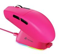 ATTACK SHARK G3PRO Mouse da Gioco Wireless con Dock di Ricarica Magnetico, Sensore PixArt PAW3311, 25000 DPI, BT/2,4 Ghz/Cablato, 100M Clic, Mouse SUPERLEGGERO da 59g per PC/Xbox/PS/Mac - Rosso bacca