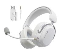 ATTACK SHARK L30PRO Cuffie Gaming Wireless 7.1 Surround Sound 50mm | Driver Bio 50mm, Tri-Mode 2.4G/BT 5.3/Cablato, Microfono ANC rimovibile, 84H autonomia, PC/PS/Switch, Bianco