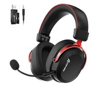 ATTACK SHARK L30PRO Cuffie Gaming Wireless, Audio Surround 7.1, Modalità EQ, Driver 50 mm, Connettività Tripla, Batteria 1100 mAh, Over Ear con Microfono Rimovibile per PC - Rosso