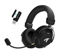 ATTACK SHARK L50PRO Cuffie Gaming Wireless 7.1, Driver Bio 53mm, Cuffie Surround Tri-Mode 2.4G/BT 5.3/Cavo, Microfono 360° Rimovibile con Cancellazione Rumore per PC/PS/Switch, 64H Autonomia - Nero