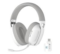 ATTACK SHARK L80 Cuffie Da Gioco Wireless Ultraleggere, Bluetooth 5.3, 2.4G, 3.5mm Cablate, 50 Ore, Driver Pro-G Da 40mm,Microfono A Cancellazione Di Rumore,per PC, Mac e Dispositivi Mobili -Bianco