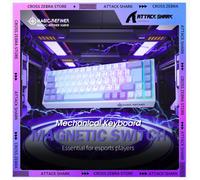 ATTACK SHARK * MAGIC-REFINER X68 HE Tastiera da gioco meccanica RGB cablata al 60% con effetto Hall, grilletto rapido, frequenza di polling 8K, precisione 0,04 ms, interruttori magnetici, grilletto re