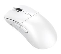 ATTACK SHARK Mouse R1 SUPERLIGHT da 59 g, sensore da gioco PixArt PAW3311, mouse da gioco wireless/cablato BT/2.4G, 6 DPI regolabili fino a 18000, batteria da 65 ore (Bianco)