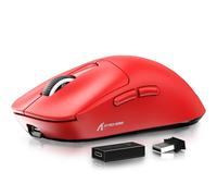 ATTACK SHARK Mouse X3 Pro 4K/8K Hz, 49g SUPERLIGHT, sensore da gioco PixArt PAW3395, mouse da gioco wireless/cablato BT/2.4G, 6 DPI regolabili fino a 26000, batteria da 200 ore (Rosso)