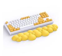Attack Shark Nuvola Morbido Comodo Poggiapolsi,Supporto Ergonomico Anti-Scivolo Palm Rest,Supporto per Polso della Mano da Scrivania per Tastiera Meccanica TKL/104 Tasti Tastiera da Gioco -Giallo