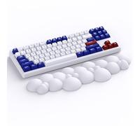 Attack Shark Poggia Polso Cloud, Antiscivolo, Supporto Ergonomico per Polso, Poggia Mano da Scrivania per Tastiera da Gioco Meccanica TKL/di Dimensioni Standard, Poggia Palmo Confortevole - Bianco