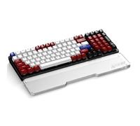 ATTACK SHARK Poggiapolsi per Tastiera in Acrilico CNC, Formato Completo 98 Tasti, Supporto Ergonomico per il Palmo, Antiscivolo, Trasparente Satinato, per Tastiera Meccanica, Gaming e Ufficio