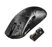 ATTACK SHARK R11 ULTRA Mouse Gaming Wireless 8000Hz in Fibra di Carbonio, 49g SUPERLIGHT, 42000 DPI, 20000 FPS, Nordic 52840, PAW3950MAX, Copristrato Ice-Feel, BT/2.4G/Cabalto, PC/Mac, Nero Forgiato