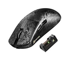 ATTACK SHARK R11 ULTRA Mouse Gaming Wireless 8000Hz in Fibra di Carbonio, 49g SUPERLIGHT, 42000 DPI, 20000 FPS, Nordic 52840, PAW3950MAX, Copristrato Ice-Feel, BT/2.4G/Cabalto, PC/Mac, Nero Forgiato