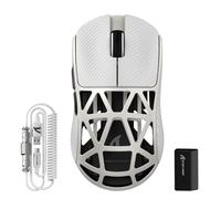 ATTACK SHARK R2PRO 45g SUPERLIGHT Gaming Mouse in Lega di Magnesio, PixArt PAW3950, 42000DPI, Wireless 8000Hz Tasso di Polling, G502 Mouse da Gioco, 2.4G/BT/Cablato, con Cavo a Spirale, PC/Mac, Retrò