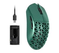 ATTACK SHARK R5 Ultra Mouse da Gioco Wireless HyperSpeed in Fibra di Carbonio, Ultraleggero 39g, Griptape, 2,4G/BT/USB-C, Sensore PAW3950MAX, Frequenza Polling Wireless 8KHz, 42KDPI, Win/Mac -VERDE