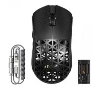 ATTACK SHARK R5 Ultra Mouse Gaming Wireless in Fibra di Carbonio 8000Hz, 39g SUPERLIGHT, 42000DPI, Sensore PAW3950MAX, Nordic 52840, Bluetooth/2.4G/USB-C Cabalto, 8K Cavo Spirale, per PC/Mac, Nero