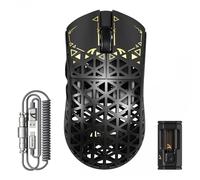 ATTACK SHARK R5 Ultra Mouse Gaming Wireless in Fibra di Carbonio 8000Hz, 39g SUPERLIGHT, 42000DPI, Sensore PAW3950MAX, Nordic 52840, Bluetooth/2.4G/USB-C Cabalto, 8K Cavo Spirale, per PC/Mac, Nero