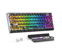 ATTACK SHARK R68 HE Tastiera con Attivazione Rapida 8000Hz, Precisione RT di 0,005 mm, Tastiera da Gioco Cablata, Top e Tasti in Fibra di Carbonio, Fianchi in Alluminio CNC, RGB, Cavo C01, Ink Shade