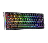 ATTACK SHARK R68 HE Tastiera Gaming Magnetica 8000Hz, Rapid Trigger 0,005 mm, Fibra di Carbonio Forgiata e Alluminio CNC, Snap Tap, Effetto Hall, 60% RGB Cablata, US QWERTY, PC/WIN, Nero
