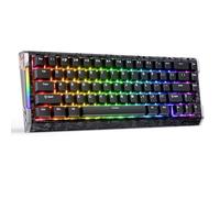 ATTACK SHARK R68HE Tastiera da gioco meccanica RGB con 60% cablata a scatto rapido 8K con precisione RT 0,005 mm, latenza 0,08 ms, scansione 256K, interruttore magnetico effetto Hall, fibra di