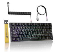 ATTACK SHARK R82HE Gaming Keybaord con cavo a spirale co1 Ultra - Nero