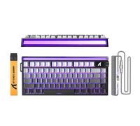 ATTACK SHARK R85 HE Tastiera Gaming Cablaggio 75% con Cavo LED C01ULTRA, Switch Magnetici, Software Multifunzione, Light-Box RGB, Manopola, 8000 Hz, RT Precisione 0,005 mm (Notte di luna)