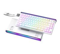 ATTACK SHARK R85 HE Tastiera Rapid Trigger 8000Hz, Precisione RT di 0,005mm, Tastiera Gaming Cablata 75%, Scatola Luminosa RGB, Switch Magnetici Hall, Attuazione Regolabile, Snap Tap, Contorni Bianchi