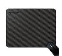 ATTACK SHARK Tappetino per mouse da gioco in fibra di carbonio, impermeabile, superficie speciale con precisione e velocità migliorate, base in gomma antiscivolo, nero (360 * 280 mm)