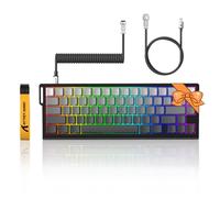 ATTACK SHARK Tastiera X68 HE 8KHZ Rapid Trigger con interruttore magnetico, precisione RT 0,01 mm, RGB cablata 60%, tastiera da gioco TKL con azionamento regolabile, rubinetto a scatto, cavo a spirale