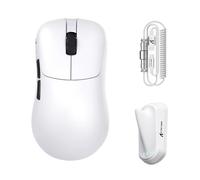 ATTACK SHARK V2 AIR PAW3955MAX Wireless Gaming Mouse with C06 Cable | PAW3955MAX Precision, Dual 8K Performance, 52g Ultra-Lightweight, Refined Ergonomic Shape, C06 Ultra Mouse Coiled Cable