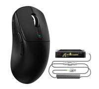 ATTACK SHARK V5 Mouse da Gioco Wireless 8KHz,53G SUPERLEGGERO,Sensore PixArt PAW3950MAX,MCU Nordic 52840,Mouse da Gioco BT/2.4G/Cablato con Cavo a Spirale,42KDPI,Rivestimento Ice-feel (Nero)