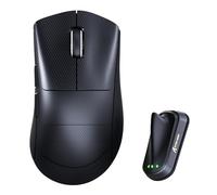ATTACK SHARK V8 Mouse Gaming Wireless 8000Hz, Chip Nordic 54L15, Sensore PAW3950MAX, 59g SUPERLIGHT, 42000 DPI, 20000 FPS, Ergonomico, Bluetooth/2,4GHz/Cablato, Rivestimento Ice, PC/Mac, Nero