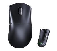 ATTACK SHARK V8 Mouse Gaming Wireless 8000Hz, Chip Nordic 54L15, Sensore PAW3950MAX, 59g SUPERLIGHT, 42000 DPI, 20000 FPS, Ergonomico, Bluetooth/2,4GHz/Cablato, Rivestimento Ice, PC/Mac, Bianco