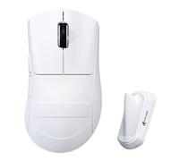 ATTACK SHARK V8 Mouse Gaming Wireless 8000Hz, Chip Nordic 54L15, Sensore PAW3950MAX, 59g SUPERLIGHT, 42000 DPI, 20000 FPS, Ergonomico, Bluetooth/2,4GHz/Cablato, Rivestimento Ice, PC/Mac, Bianco
