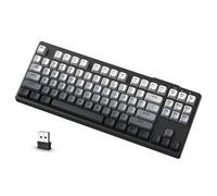ATTACK SHARK X FREEWOLF M87 Tastiera da Gioco Wireless all'80%, TKL RGB SA Tastiera PBT Bluetooth/2.4Ghz, Batteria da 4000 mAh per Mac/Win, Ufficio/Giochi, QWERTY - Sfumatura Nera