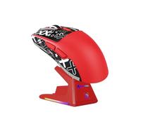 ATTACK SHARK X1 Gaming Mouse with Touchpad RGB Charging Dock, PixArt PAW3395PRO Gaming Sensor, BT/2.4G Wireless/Wired Gaming Mouse with Grip Tape, 40000 DPI, 53g Superlight Gamer Mice (Red)