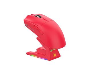 ATTACK SHARK X1 Gaming Mouse with Touchpad RGB Charging Dock, PixArt PAW3395PRO Gaming Sensor, BT/2.4G Wireless/Wired Gaming Mouse, 40000 DPI, 53g Superlight Gamer Mice for Win11/Xbox/PS/Mac (Red)